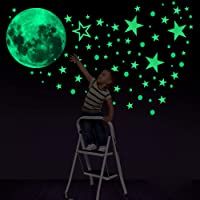 Los mejores  - Konsait Luminoso Pegatinas de Pared- 435pcs Puntos Luna y Estrellas Adhesivos Decorativo de Pared Fluorescentes…
